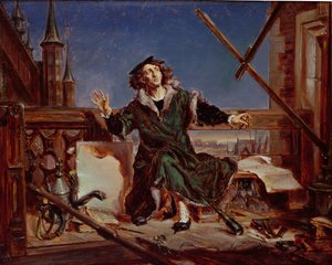 Astronomen Nicolaus Copernicus (1473-1543) (olja på kartong)